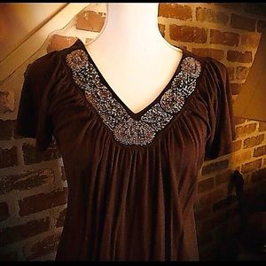 💛Beautiful beaded boho top,Gypsy top,Hippie top